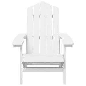 Καρέκλες Κήπου Adirondack 2 τεμ. Λευκές από HDPE - PAKOBAZAAR