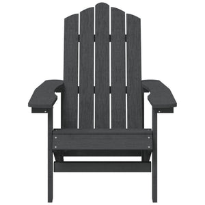Καρέκλες Κήπου Adirondack 2 τεμ. Ανθρακί από HDPE - PAKOBAZAAR