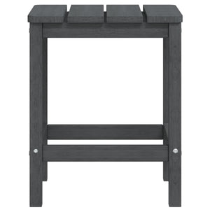 Καρέκλα Κήπου Adirondack Ανθρακί από HDPE με Τραπεζάκι - PAKOBAZAAR