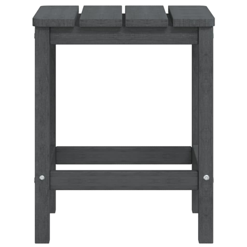 Καρέκλα Κήπου Adirondack Ανθρακί HDPE με Υποπόδιο & Τραπεζάκι - PAKOBAZAAR