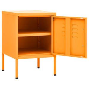 Κομοδίνα 2 τεμ. Μουσταρδί 35 x 35 x 51 εκ. Ατσάλινα - PAKOBAZAAR