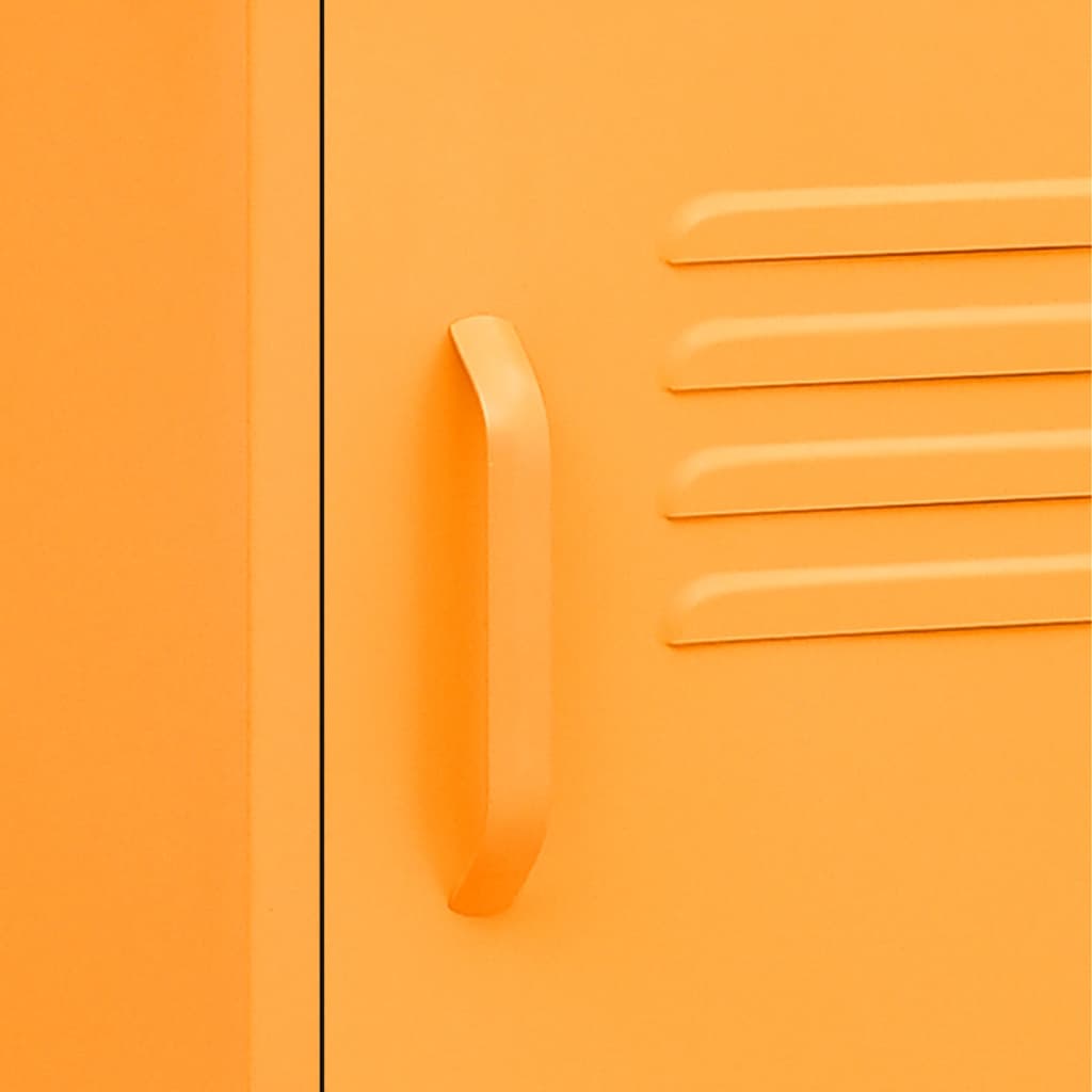 Κομοδίνα 2 τεμ. Μουσταρδί 35 x 35 x 51 εκ. Ατσάλινα - PAKOBAZAAR