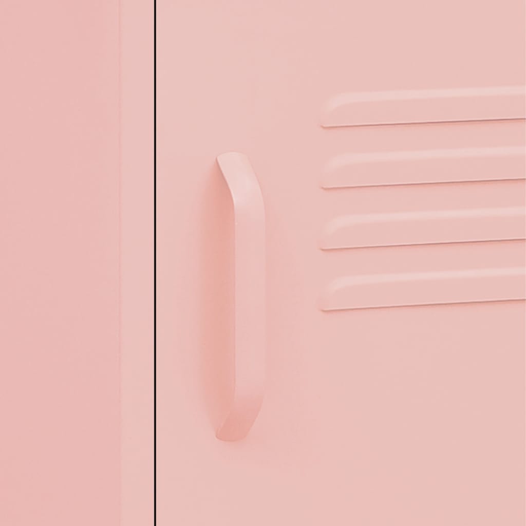 Κομοδίνα 2 τεμ. Ροζ 35 x 35 x 51 εκ. Ατσάλινα - PAKOBAZAAR