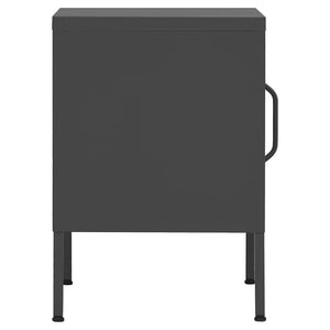 Κομοδίνα 2 τεμ. Ανθρακί 35 x 35 x 51 εκ. Ατσάλινα - PAKOBAZAAR