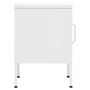 Κομοδίνα 2 τεμ. Λευκά 35 x 35 x 51 εκ. Ατσάλινα - Pakobazaar