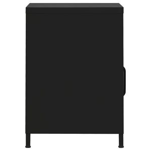 Κομοδίνα 2 τεμ. Μαύρα 35 x 35 x 51 εκ. Ατσάλινα - PAKOBAZAAR