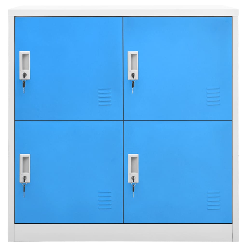 Φοριαμοί 2 τεμ. Ανοιχτό Γκρι/Μπλε 90 x 45 x 92,5 εκ. Ατσάλινοι - PAKOBAZAAR