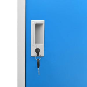 Φοριαμοί 2 τεμ. Ανοιχτό Γκρι/Μπλε 90 x 45 x 92,5 εκ. Ατσάλινοι - PAKOBAZAAR