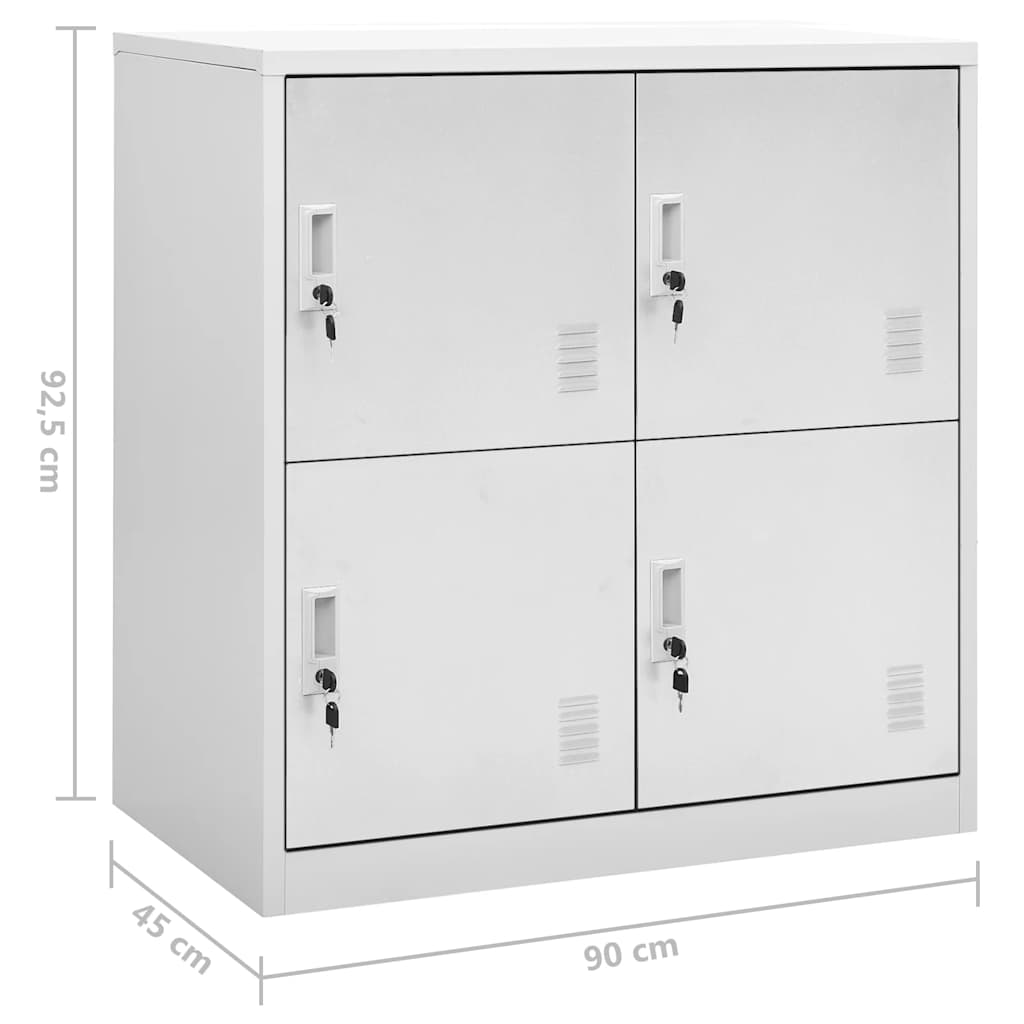 Φοριαμοί 5 τεμ. Ανοιχτό Γκρι 90 x 45 x 92,5 εκ. Ατσάλινοι - PAKOBAZAAR