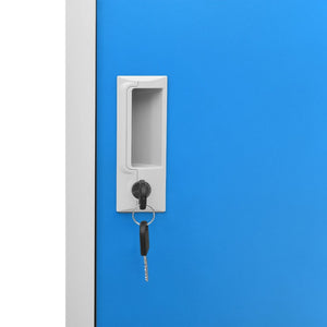Φοριαμοί 5 τεμ. Ανοιχτό Γκρι/Μπλε 90 x 45 x 92,5 εκ. Ατσάλινοι - PAKOBAZAAR