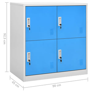 Φοριαμοί 5 τεμ. Ανοιχτό Γκρι/Μπλε 90 x 45 x 92,5 εκ. Ατσάλινοι - PAKOBAZAAR