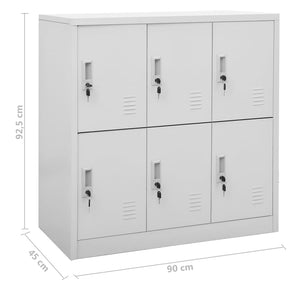 Φοριαμοί 2 τεμ. Ανοιχτό Γκρι 90 x 45 x 92,5 εκ. Ατσάλινοι - PAKOBAZAAR