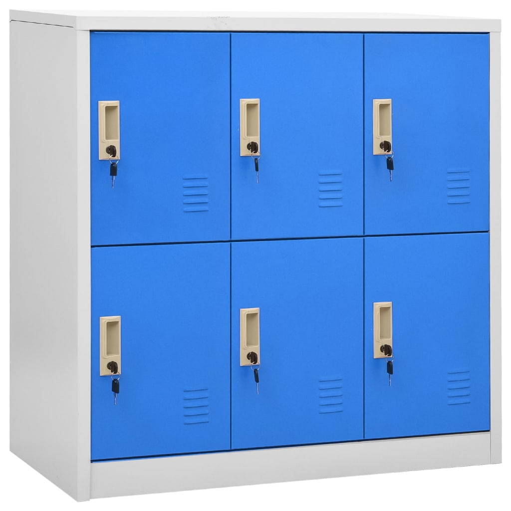 Φοριαμοί 5 τεμ. Ανοιχτό Γκρι/Μπλε 90 x 45 x 92,5 εκ. Ατσάλινοι - PAKOBAZAAR
