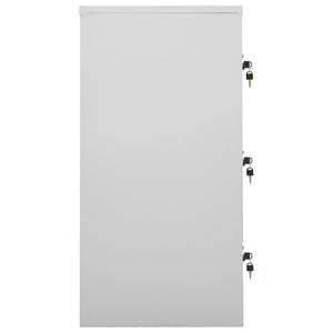 Φοριαμοί 2 τεμ. Ανοιχτό Γκρι 90 x 45 x 92,5 εκ. Ατσάλινοι - Pakobazaar