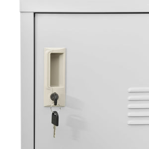 Φοριαμοί 2 τεμ. Ανοιχτό Γκρι 90 x 45 x 92,5 εκ. Ατσάλινοι - Pakobazaar