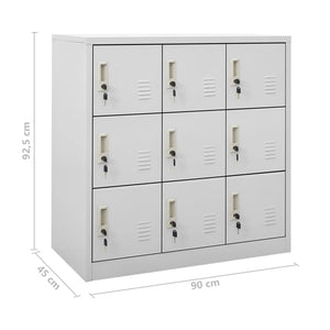 Φοριαμοί 2 τεμ. Ανοιχτό Γκρι 90 x 45 x 92,5 εκ. Ατσάλινοι - Pakobazaar