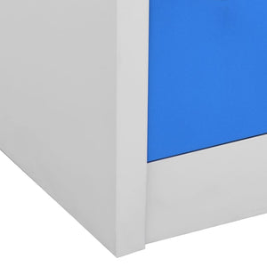 Φοριαμοί 2 τεμ. Ανοιχτό Γκρι/Μπλε 90 x 45 x 92,5 εκ. Ατσάλινοι - PAKOBAZAAR