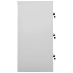 Φοριαμοί 2 τεμ. Ανοιχτό Γκρι/Κόκκινο 90x45x92,5 εκ. Ατσάλινοι - PAKOBAZAAR