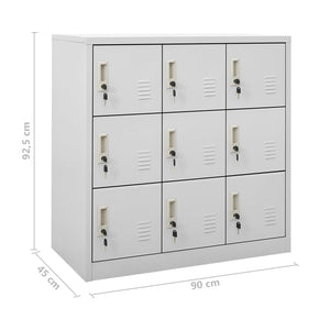 Φοριαμοί 5 τεμ. Ανοιχτό Γκρι 90 x 45 x 92,5 εκ. Ατσάλινοι - Pakobazaar