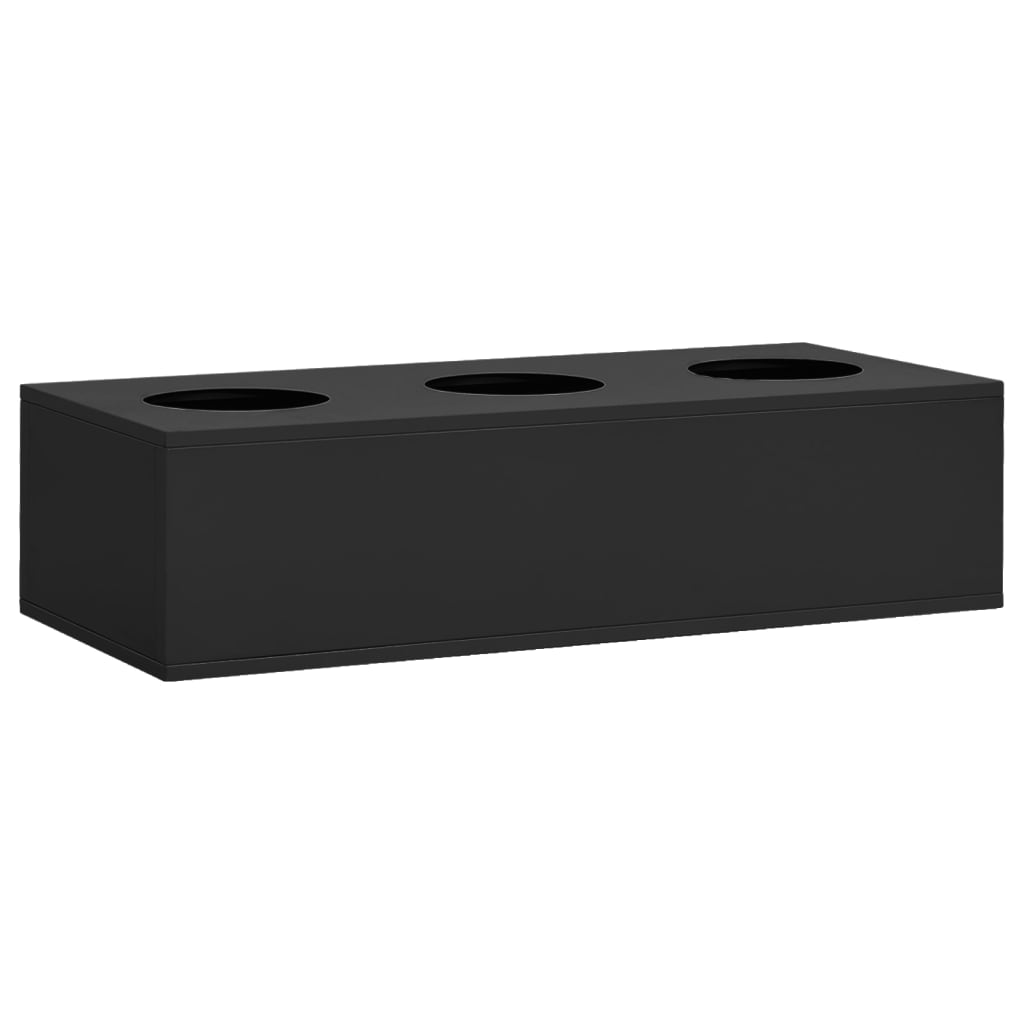 Ντουλάπα Γραφείου με Γλάστρα Ανθρακί 90 x 40 x 125 εκ. Ατσάλινη - PAKOBAZAAR