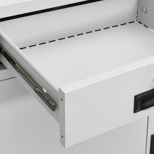 Ντουλάπα Γραφείου με Γλάστρα Ανοιχτό Γκρι 90x40x125 εκ Ατσάλινη - Pakobazaar
