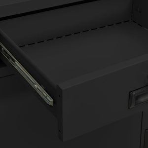 Ντουλάπα Γραφείου με Γλάστρα Ανθρακί 90 x 40 x 125 εκ. Ατσάλινη - PAKOBAZAAR
