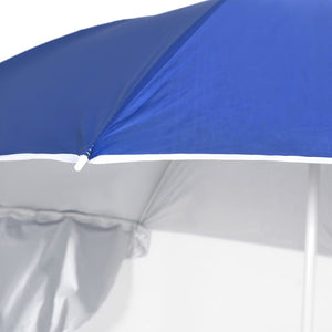 Ομπρέλα Θαλάσσης με Πλαϊνά Σκίαστρα Μπλε 215 εκ.