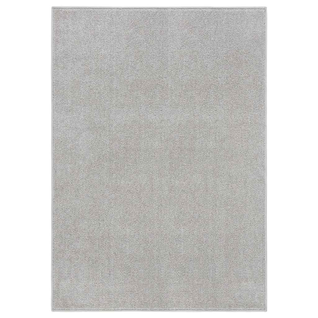 Χαλί Κοντό Πέλος Ανοιχτό Γκρι 240 x 340 εκ. - Pakobazaar