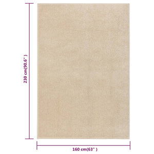 Χαλί Κοντό Πέλος Μπεζ 160 x 230 εκ. - Pakobazaar