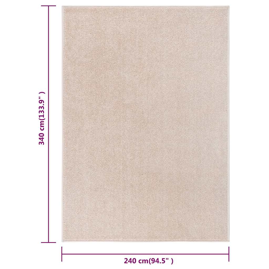 Χαλί Κοντό Πέλος Σκούρο Μπεζ 240 x 340 εκ.