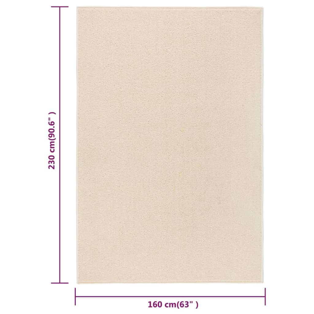 Χαλί Κοντό Πέλος Κρεμ 160 x 230 εκ.