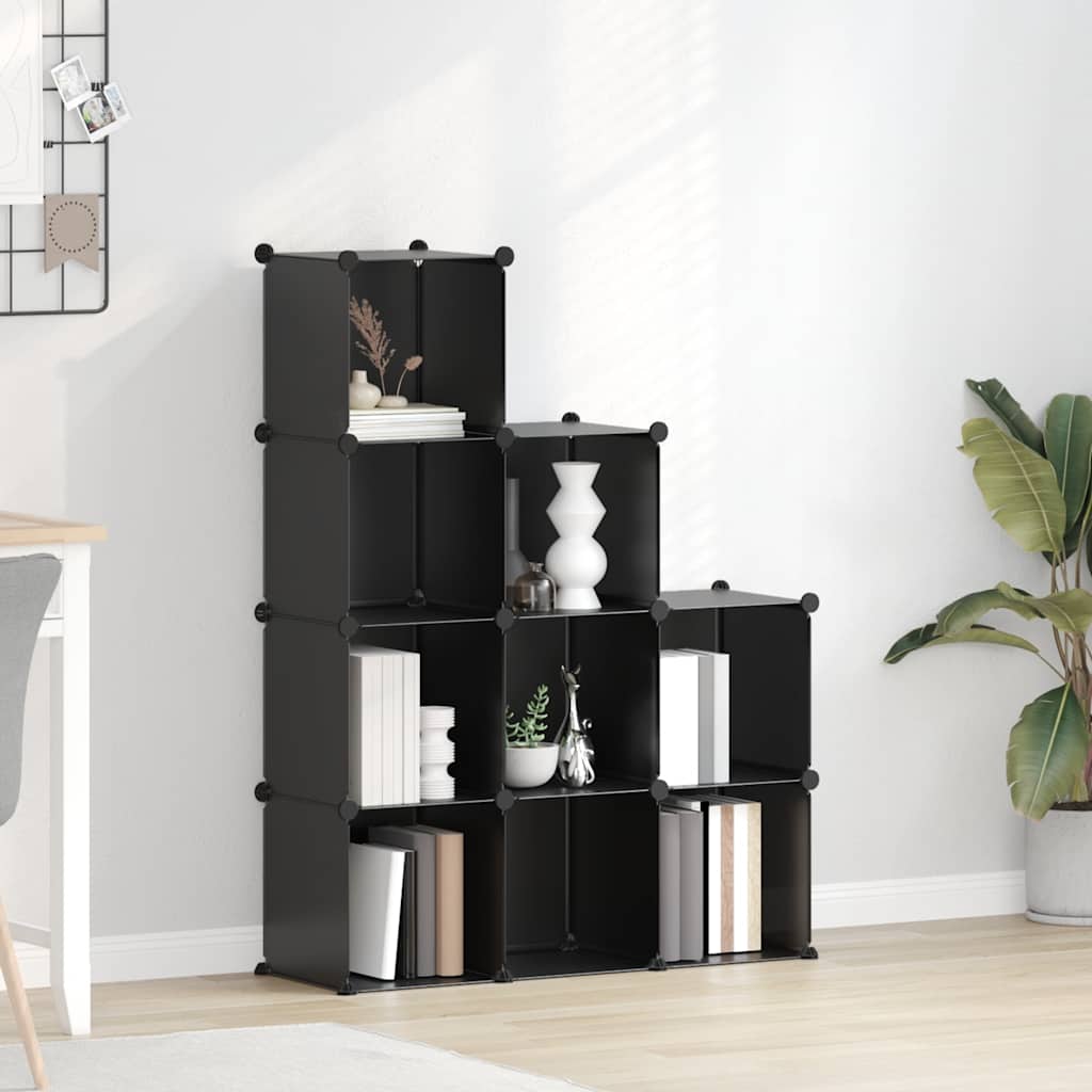 Κύβοι Αποθήκευσης & Οργάνωσης 9 τεμ. Μαύροι από Πολυπροπυλένιο