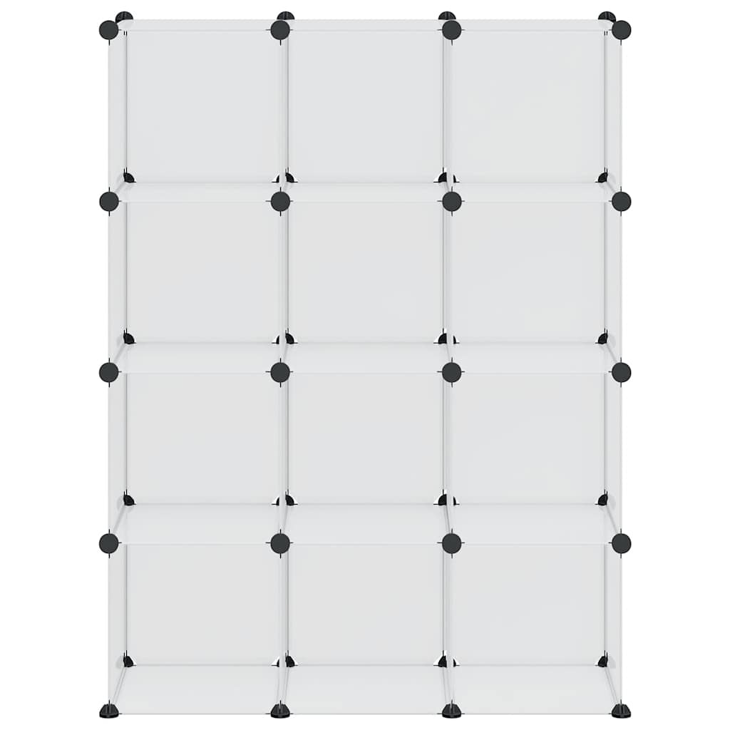 Κύβοι Αποθήκευσης & Οργάνωσης 12 τεμ. Διάφανοι από Πολυπρ/λένιο