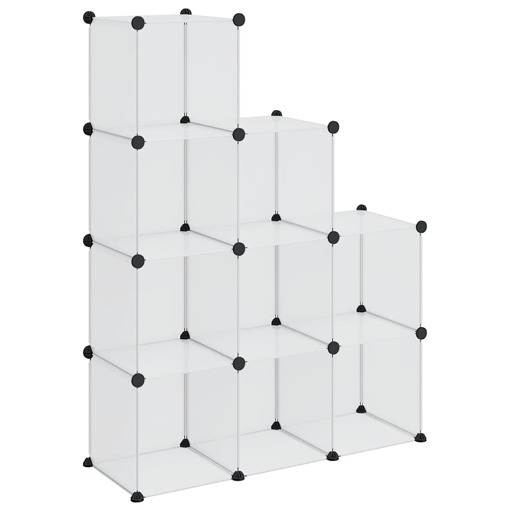 Κύβοι Αποθήκευσης & Οργάνωσης 9 τεμ. Διάφανοι Πολυπροπυλένιο