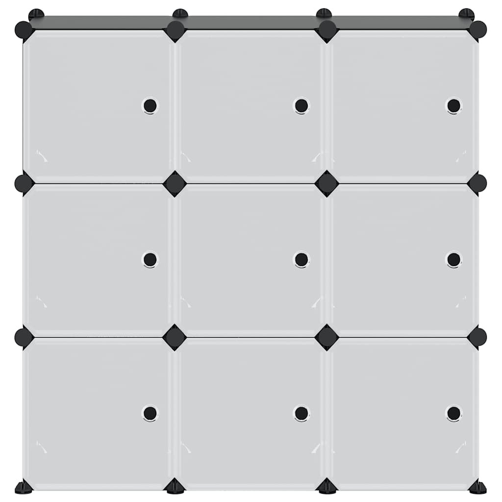 Κύβοι Αποθ. & Οργάνωσης με Πόρτες 9 τεμ. Μαύροι Πολυπρ/λένιο