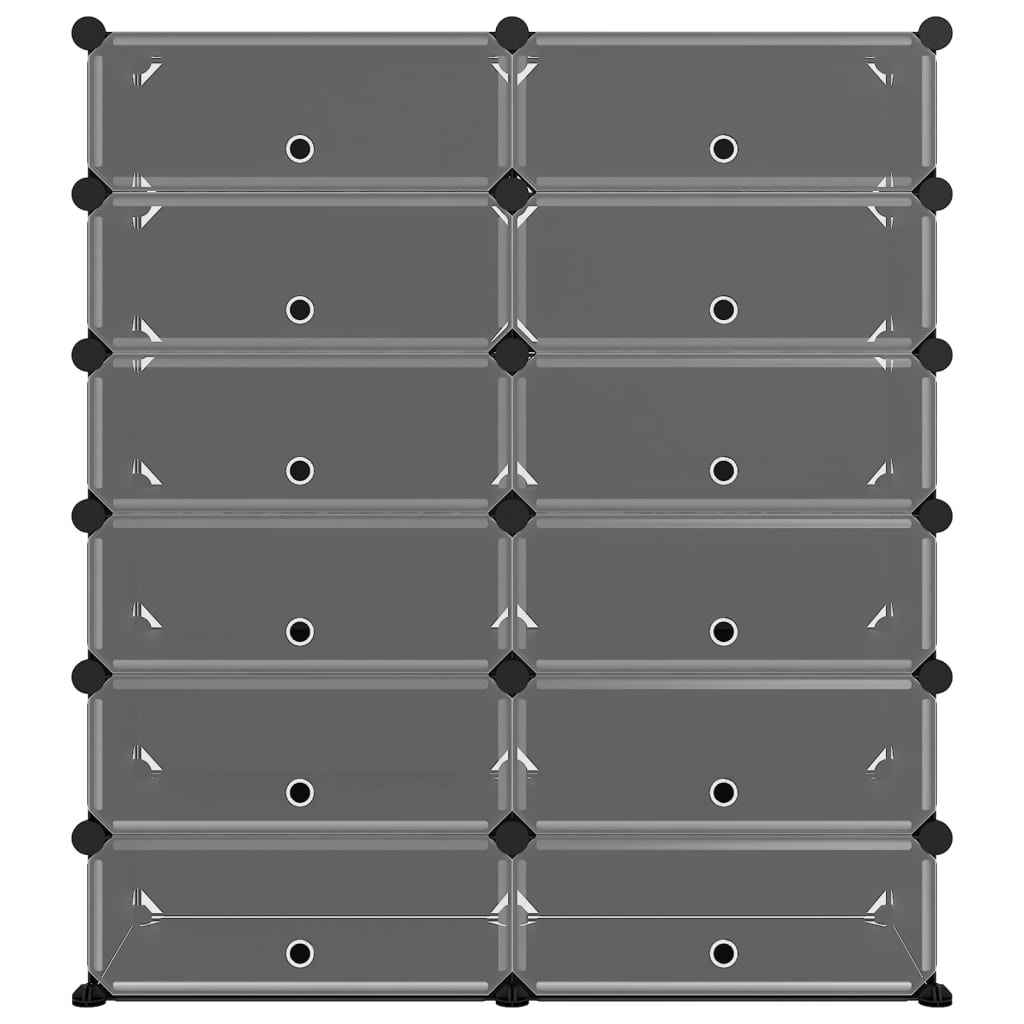 Παπουτσοθήκη Μαύρη 94,5 x 36,5 x 106 εκ. από Πολυπροπυλένιο