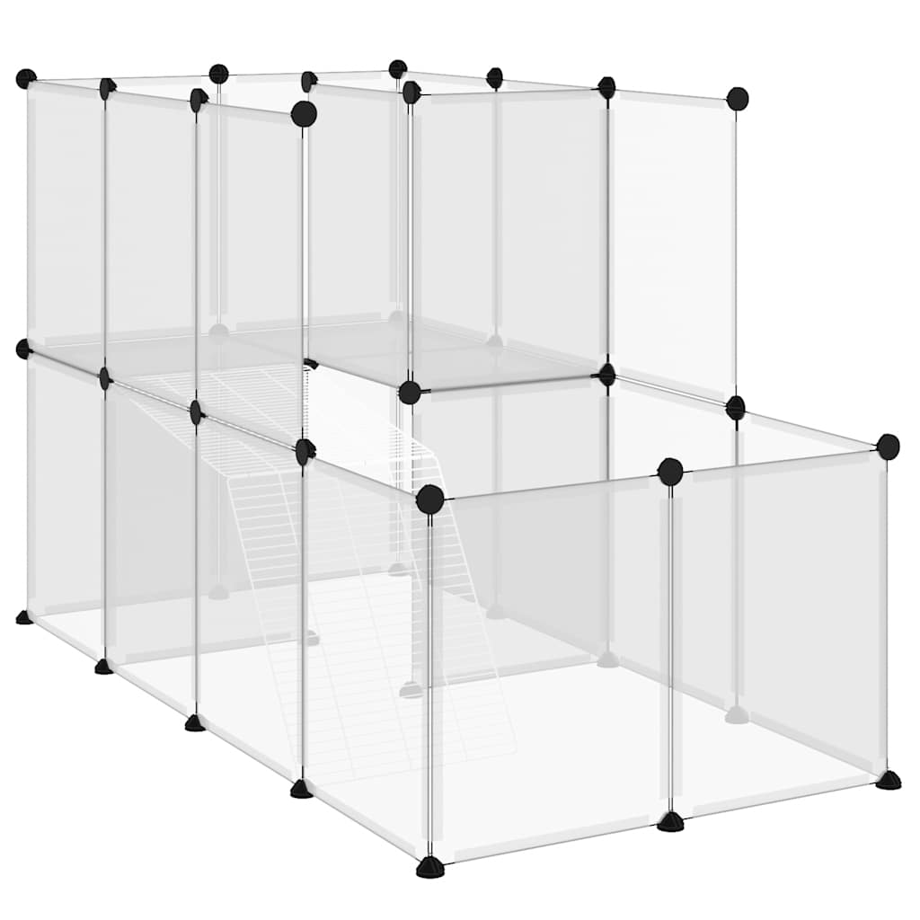 Κλουβί Μικρών Ζώων Διαφανές 142x74x93 εκ. Πολυπροπυλένιο&Ατσάλι