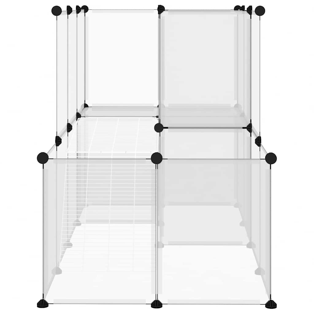 Κλουβί Μικρών Ζώων Διαφανές 142x74x93 εκ. Πολυπροπυλένιο&Ατσάλι