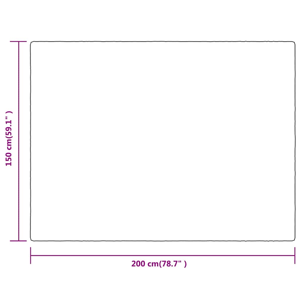 Κουβέρτα Μαύρη 150 x 200 εκ. από Πολυεστέρα