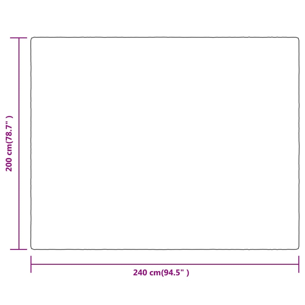 Κουβέρτα Μαύρη 200 x 240 εκ. από Πολυεστέρα