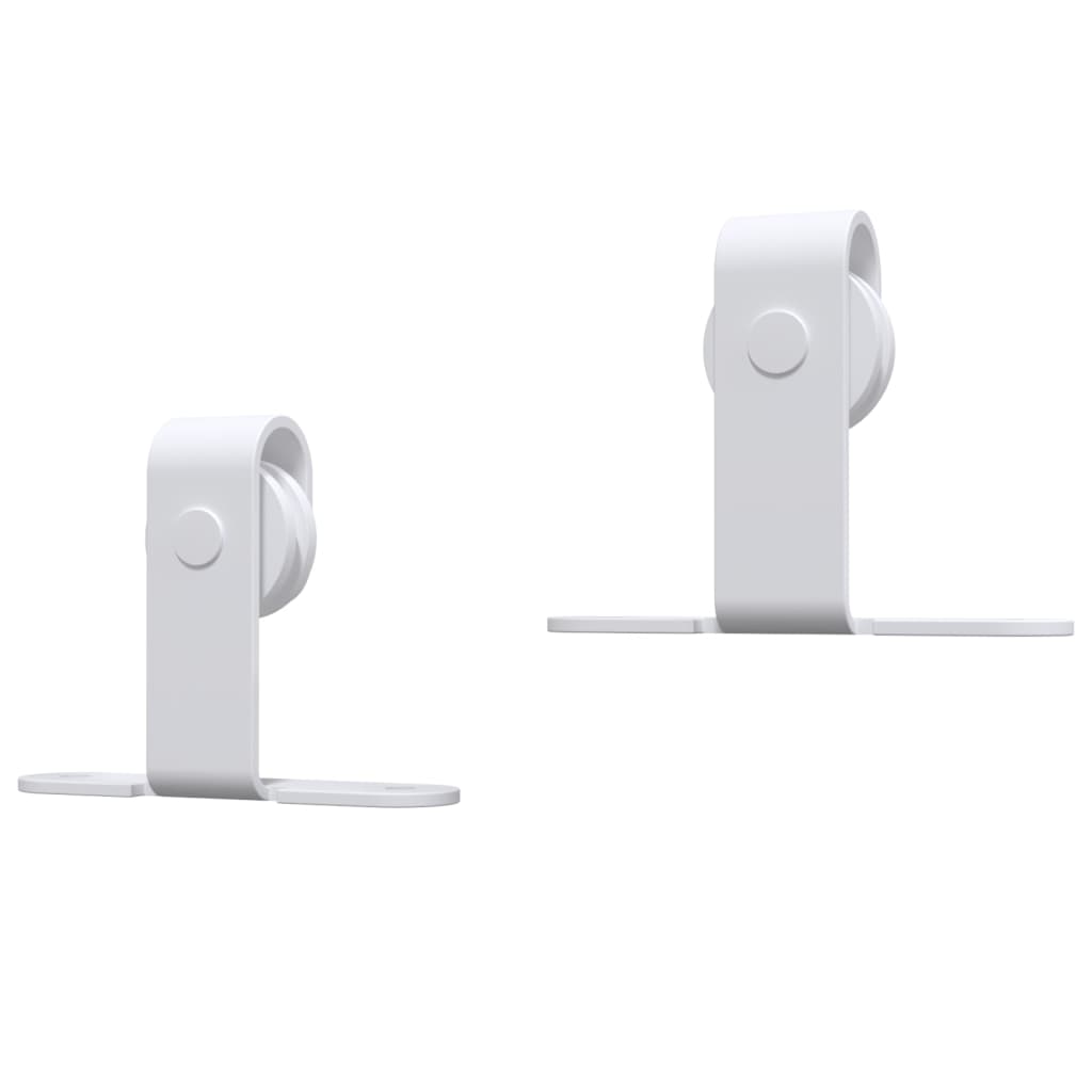 Μηχανισμός Συρόμενης Πόρτας Μίνι Λευκή 183 εκ. Ανθρακοχάλυβας - PAKOBAZAAR