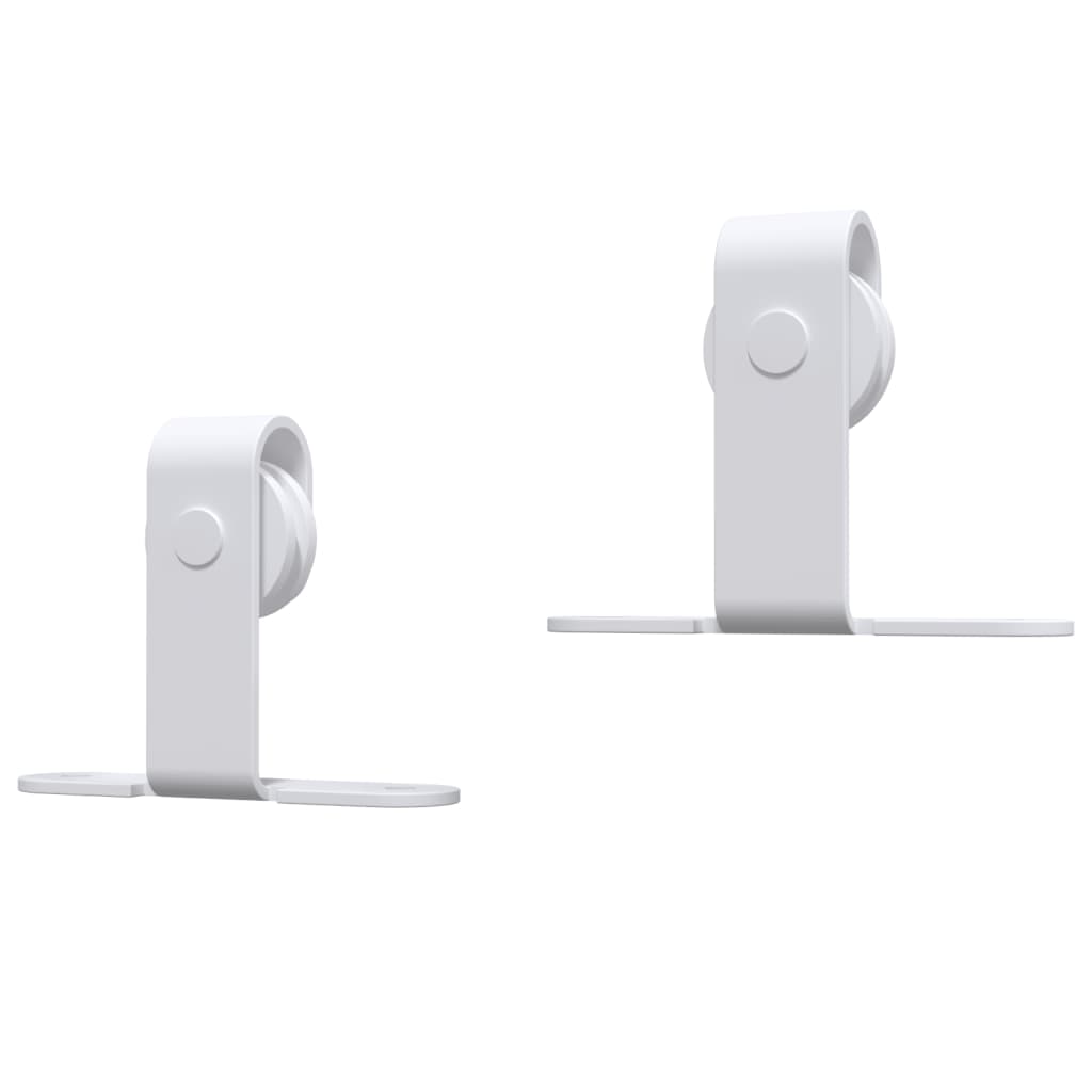 Μηχανισμός Συρόμενης Πόρτας Μίνι Λευκή 200 εκ. Ανθρακοχάλυβας - PAKOBAZAAR