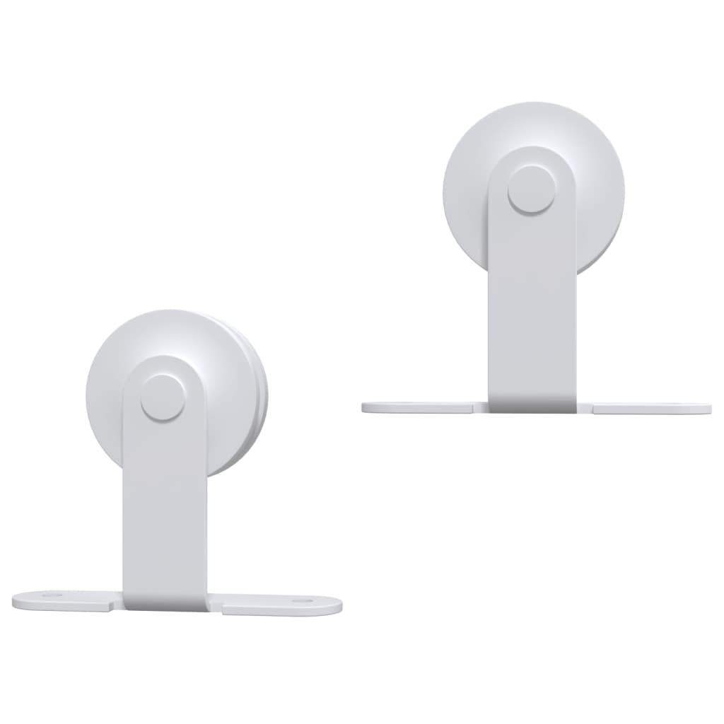 Μηχανισμός Συρόμενης Πόρτας Λευκός 200 εκ. Ατσάλινος - PAKOBAZAAR