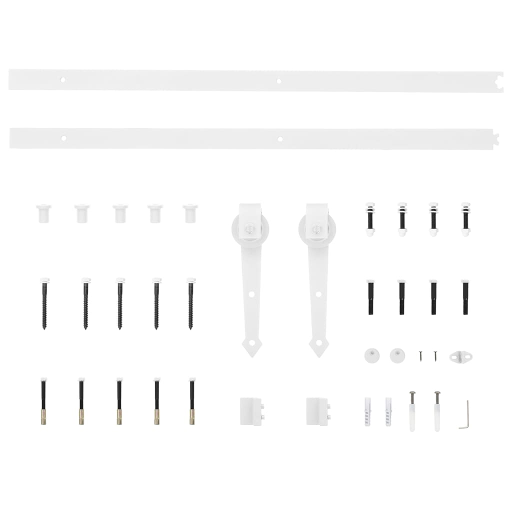 Μηχανισμός Συρόμενης Πόρτας Λευκός 183 εκ. Ατσάλινος - PAKOBAZAAR