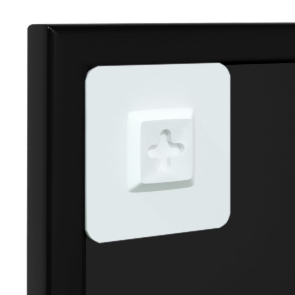 Καθρέφτης Τοίχου Μαύρος 60 x 60 εκ. Μεταλλικός - Pakobazaar