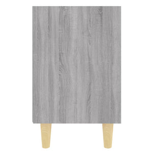 Κομοδίνα 2 τεμ. Γκρι Sonoma 40x30x50 εκ. με Μασίφ Ξύλινα Πόδια