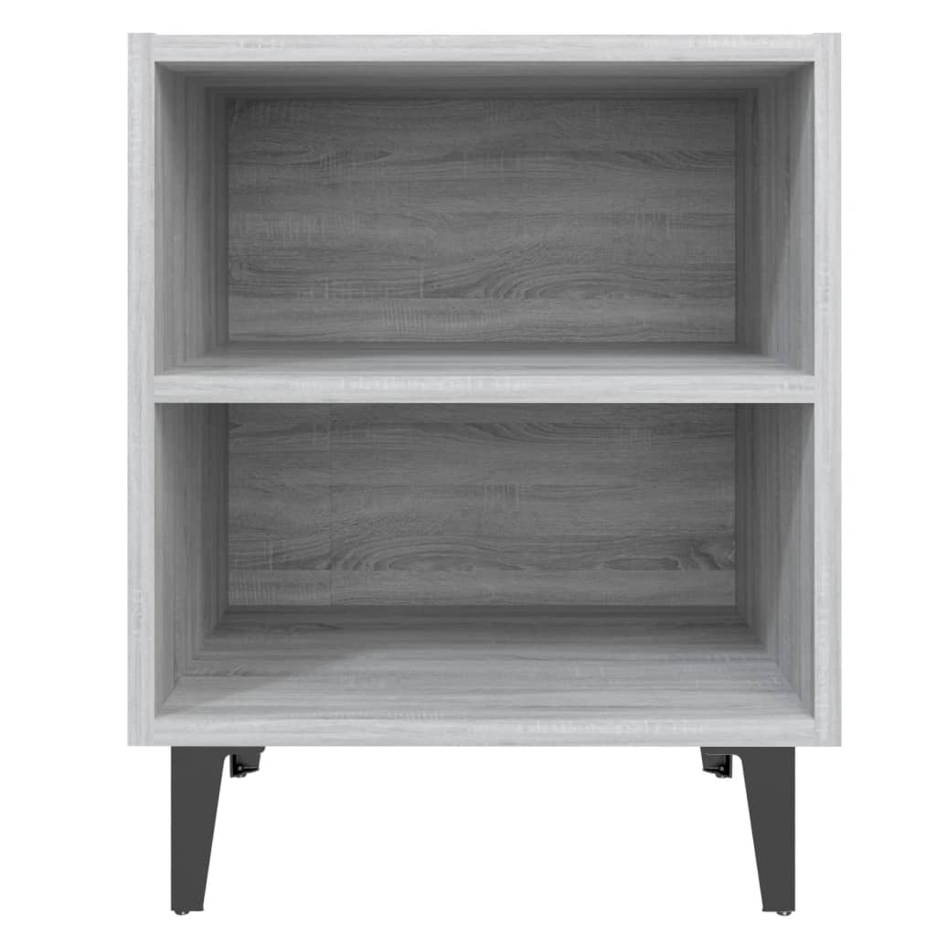 Κομοδίνο Γκρι Sonoma 40 x 30 x 50 εκ. με Μεταλλικά Πόδια