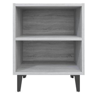 Κομοδίνο Γκρι Sonoma 40 x 30 x 50 εκ. με Μεταλλικά Πόδια