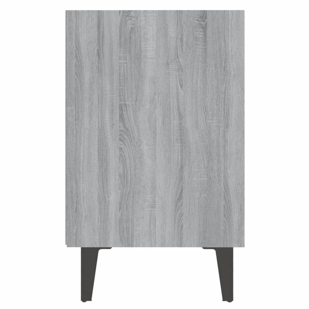Κομοδίνο Γκρι Sonoma 40 x 30 x 50 εκ. με Μεταλλικά Πόδια
