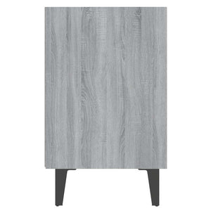Κομοδίνα 2 Τεμ. Γκρι Sonoma 40 x 30 x 50 εκ. με Μεταλλικά Πόδια